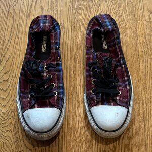 Converse All-Star Low Top Sneakers - Tartan - Size 7.5